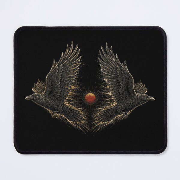 Item preview, Outward Messengers — Norse Raven Pair at Sunset designed and sold by OblivionRise.