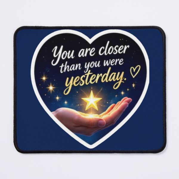 Item preview, You Are Closer Than You Were Yesterday Celestial Heart - Quote Sticker designed and sold by Scro-Ciob-Shop.