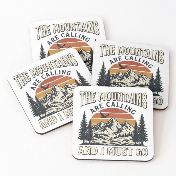 Item preview, The Mountains Are Calling And I Must Go Vintage Sunset Hiker designed and sold by PACS0011.