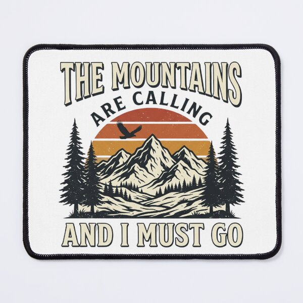 Item preview, The Mountains Are Calling And I Must Go Vintage Sunset Hiker designed and sold by PACS0011.