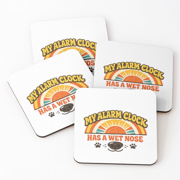 Item preview, My Alarm Clock Has a Wet Nose Retro Dog designed and sold by eignvalue.