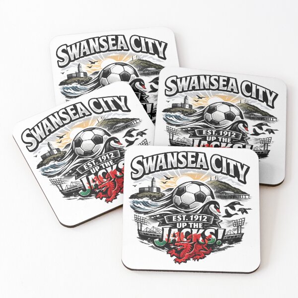 Item preview, Swansea City Vintage Football Fan Art | Up the Jacks Welsh Supporter Design Est. 1912 designed and sold by GarnerSupplyCo.
