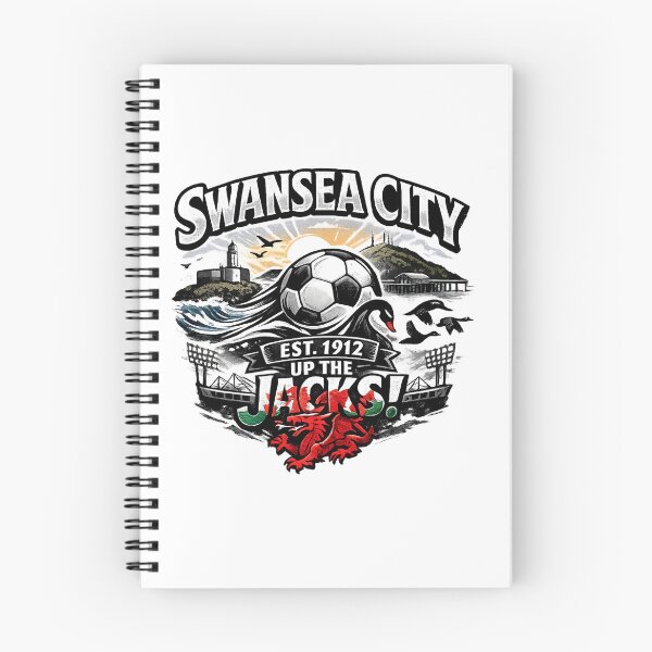 Item preview, Swansea City Vintage Football Fan Art | Up the Jacks Welsh Supporter Design Est. 1912 designed and sold by GarnerSupplyCo.