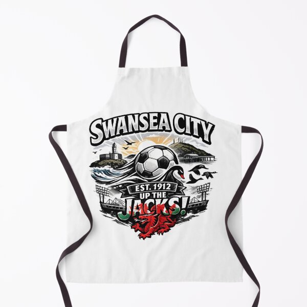 Item preview, Swansea City Vintage Football Fan Art | Up the Jacks Welsh Supporter Design Est. 1912 designed and sold by GarnerSupplyCo.