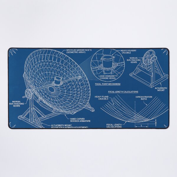 Item preview, Artisanal Parabolic Solar Thermal Concentrator Blueprint designed and sold by MintedMinds.