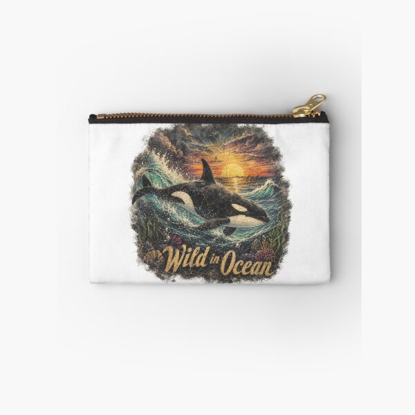 Item preview, Vintage Orca Killer Whale Wild in Ocean Retro Sunset Design designed and sold by MagySale.