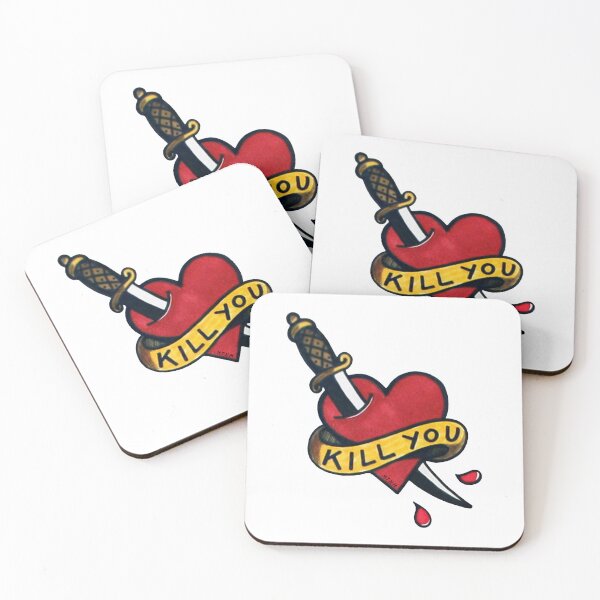 Item preview, Kill you heart tattoo designed and sold by emeteneme.