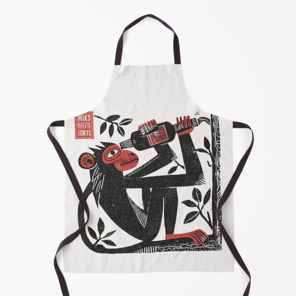 Item preview, Vintage Linocut Style Monkey Retro Folk Art Animal designed and sold by Gbriel3.