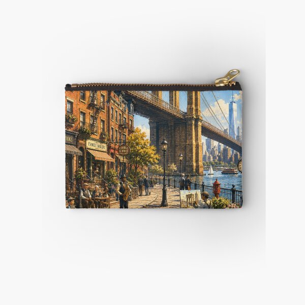 Item preview, Brooklyn Bridge New York Vintage Travel Poster designed and sold by Dikshant Goyal.