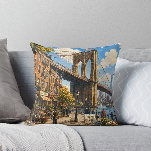 Item preview, Brooklyn Bridge New York Vintage Travel Poster designed and sold by Dikshant Goyal.