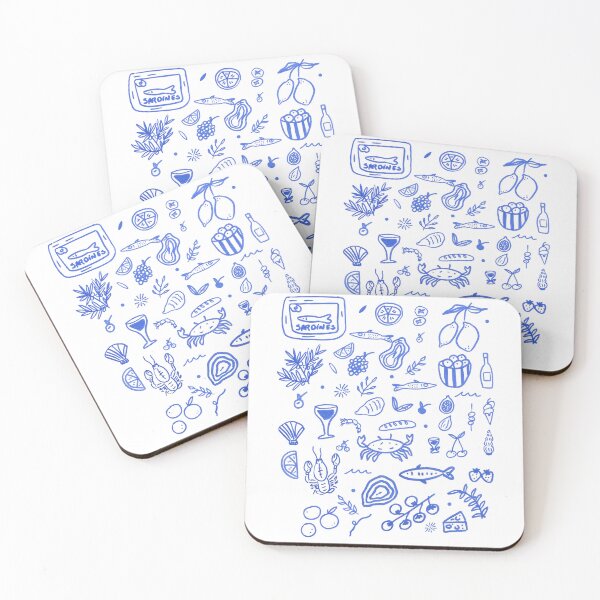 Item preview, Mediterranean Marine Still Life in Cobalt Blue designed and sold by ElizabethCoelho.