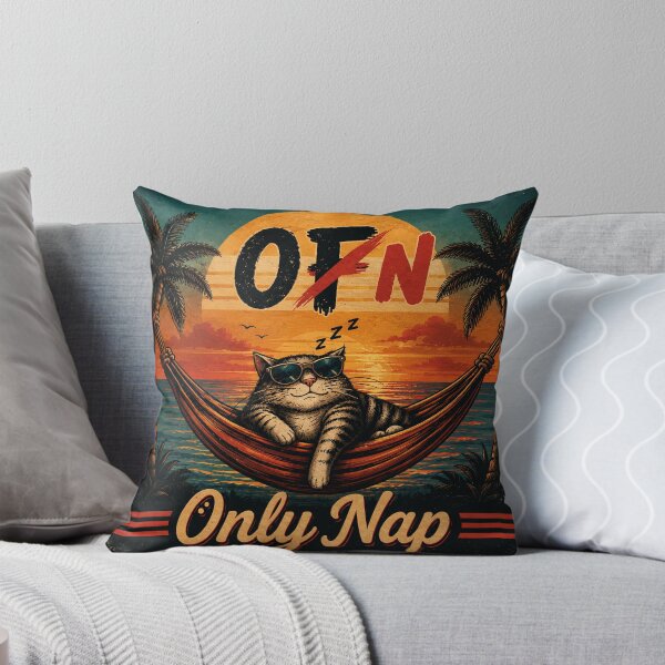 Item preview, Lazy Cat Shirt – Only Nap | Vintage Hammock Sunset Design designed and sold by Claws & Chaos.