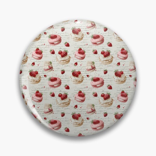 Item preview, Strawberry Macaron and Pie Vintage Pattern  designed and sold by LouieVanille.