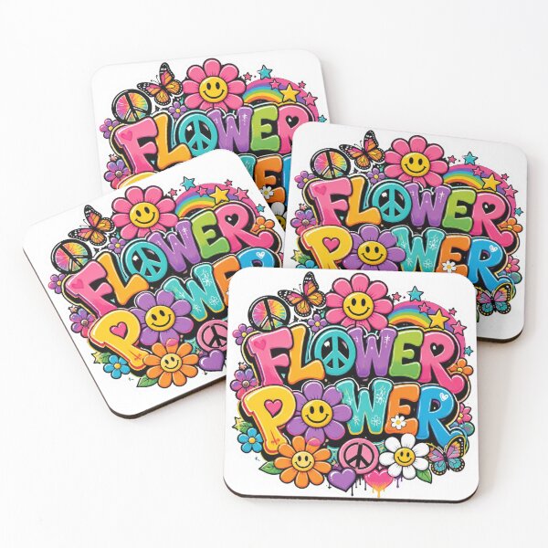 Item preview, Pegatina PNG de graffiti FLOWER POWER | Calcomanía de vinilo floral retro colorida | Arte estético hippie moderno para laptop, botella de agua, diario y cuaderno designed and sold by Stylestickers55.