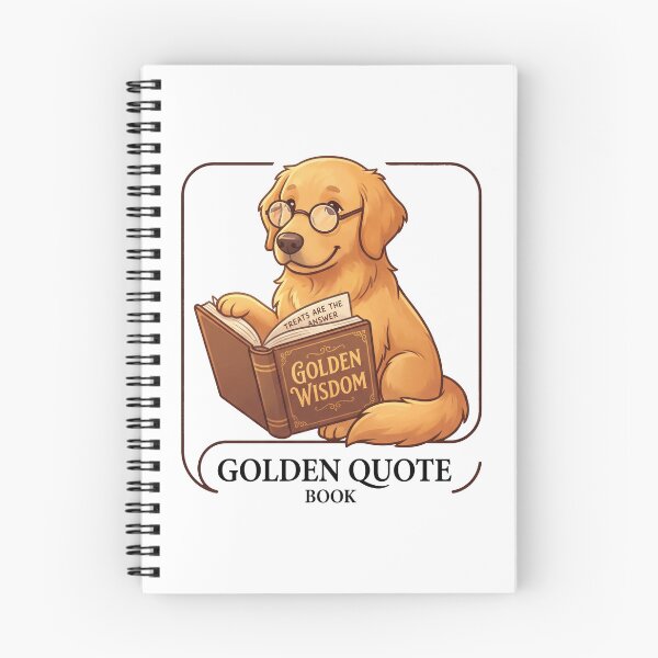 Item preview, Golden Retriever Quote Book designed and sold by zoughlal.