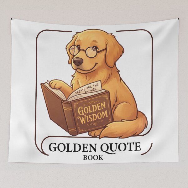 Item preview, Golden Retriever Quote Book designed and sold by zoughlal.