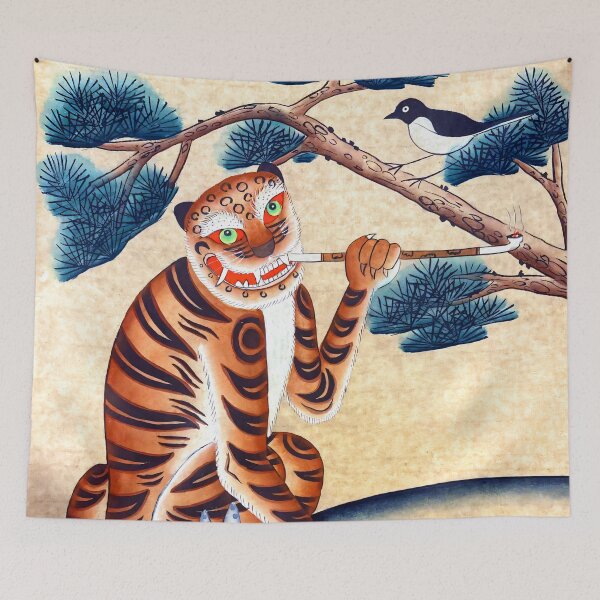 Item preview, Korean Minwha Tiger and Rabbit with Pipes designed and sold by Jon-Baran.