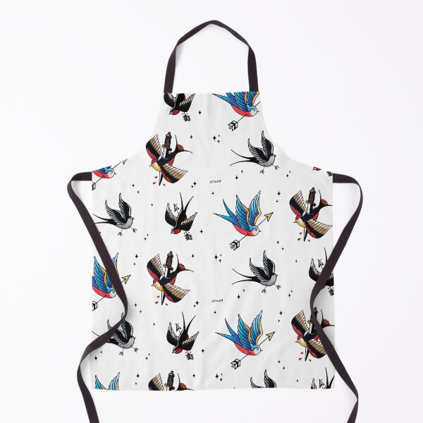 Item preview, Wounded swallows pattern trad tattoo designed and sold by emeteneme.
