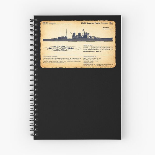 Item preview, HMS Renown Battlecruiser WWII Identification Chart designed and sold by MilitaryMart.