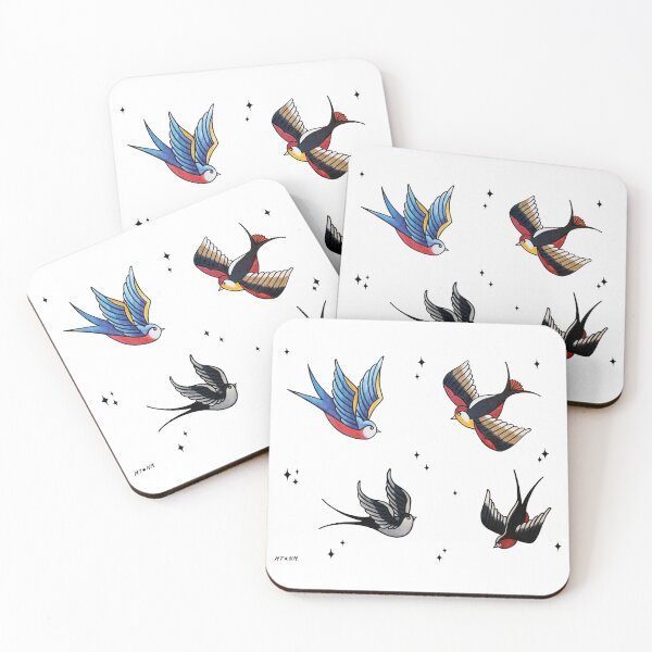 Item preview, Swallows pattern traditional tattoo designed and sold by emeteneme.