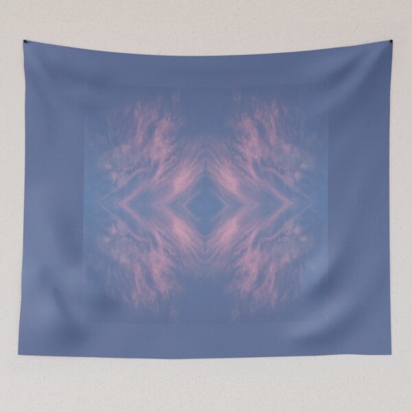 Item preview, Pink clouds in a blue sky, mirror image designed and sold by lyloubeaupere.