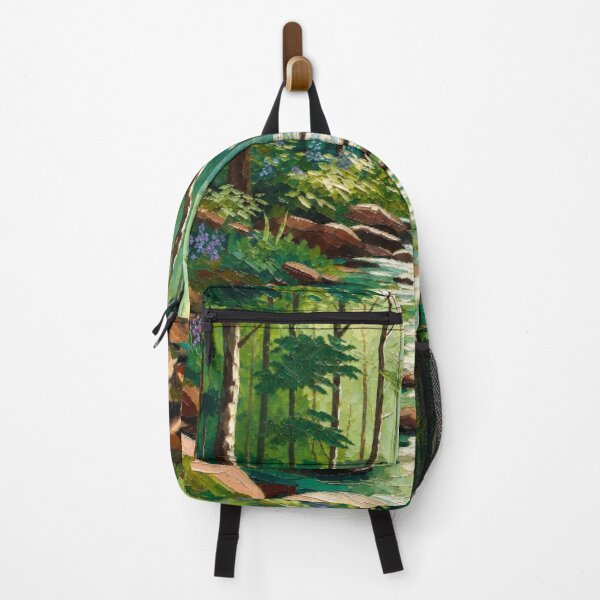 Item preview, Vibrant Impasto Forest Stream Woodland Lavender Landscape designed and sold by Nexus Space.