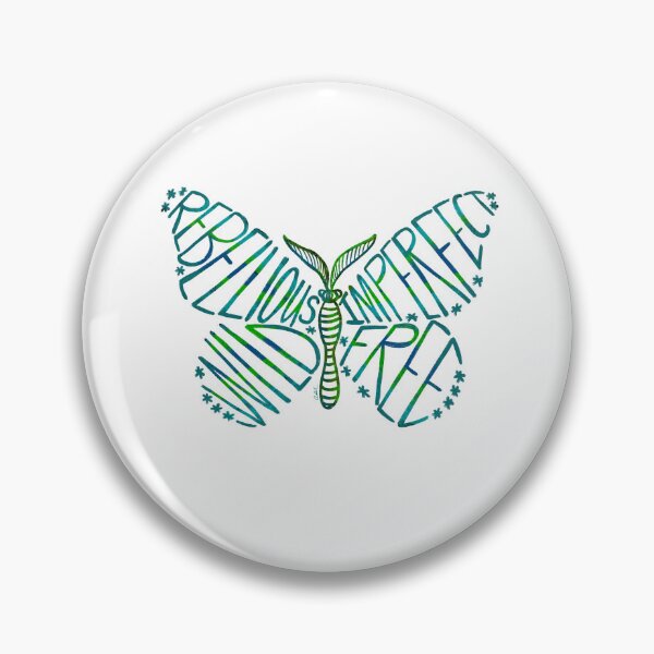 Item preview, Rebellious butterfly in blue green designed and sold by studioaudrea.