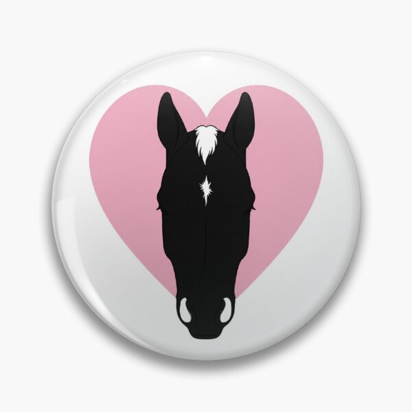 Item preview,  Minimalist Horse Heart Silhouette | Irregular Star Marking | Equestrian Line Art designed and sold by RealEqEdit.