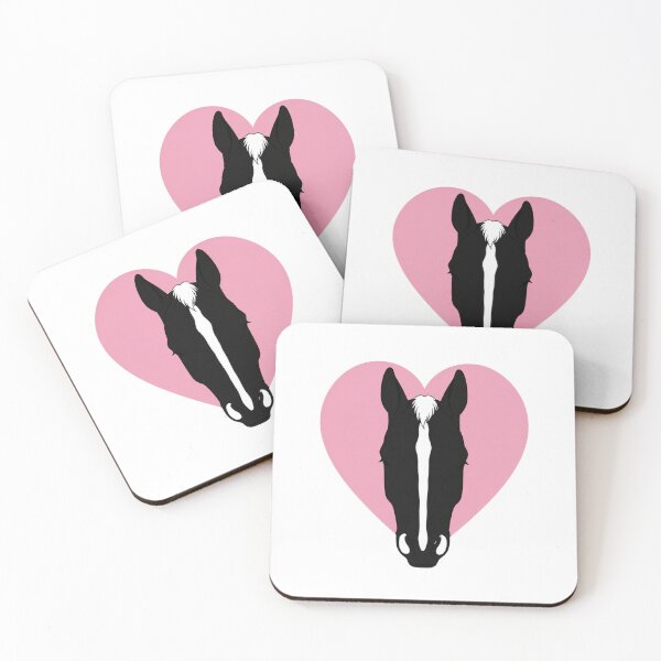 Item preview, Minimalist Horse Heart Silhouette | Stripe Marking | Equestrian Line Art designed and sold by RealEqEdit.