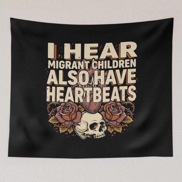 Item preview, I Hear Migrant Children Also Have Heartbeats retro rock designed and sold by Welldoh.