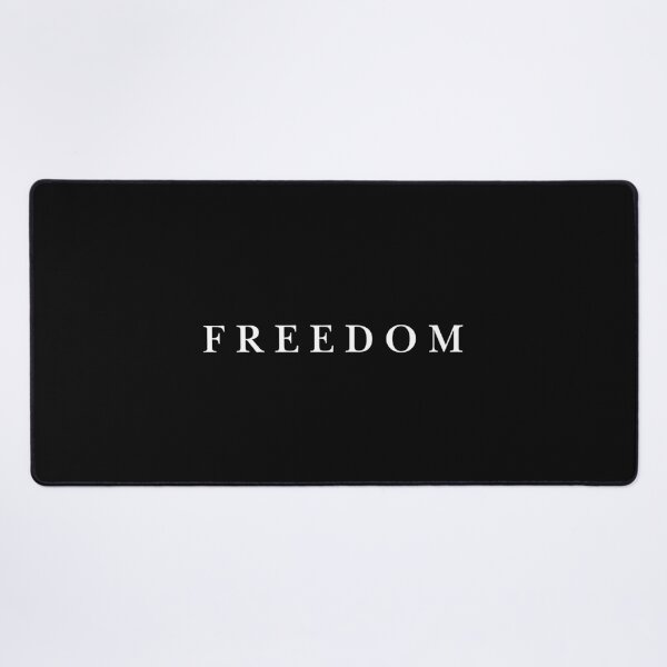 Item preview, Freedom Minimalist Typography Sticker - Black Serif Aesthetic Design designed and sold by Freedesign-home.