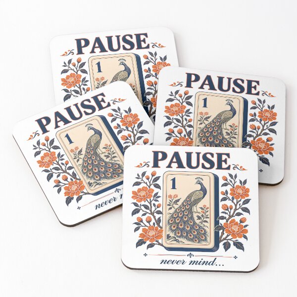 Item preview, Pause Never Mind Peacock Mahjong Tile Funny Mahjong Player designed and sold by conggamenhatvip.
