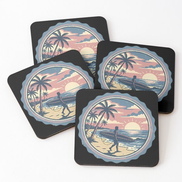Item preview, Surfer Walking Beach At Sunset designed and sold by Linework Studio.