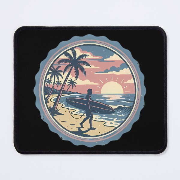 Item preview, Surfer Walking Beach At Sunset designed and sold by Linework Studio.