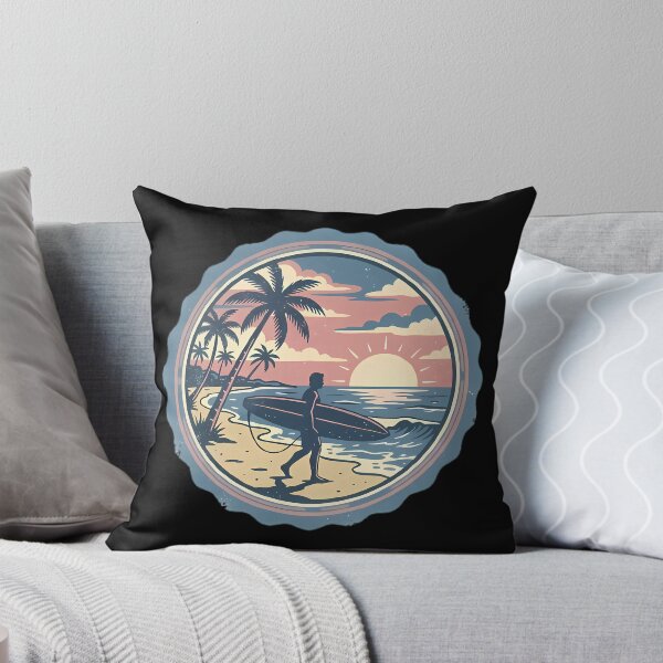 Item preview, Surfer Walking Beach At Sunset designed and sold by Linework Studio.