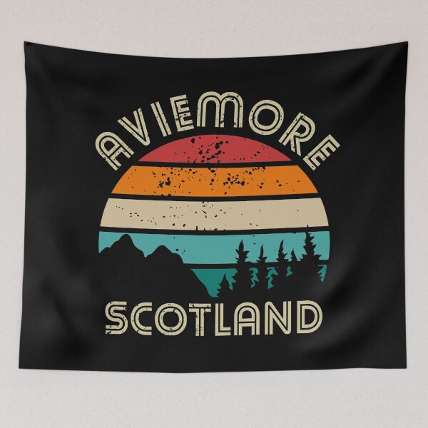 Item preview, Aviemore Scotland Vintage Retro Sunset designed and sold by ForzaDesigns.