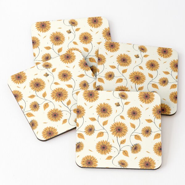 Item preview, Bold Sunflower Botanical Vine Pattern designed and sold by NuvoraNest.