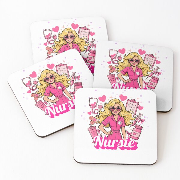 Item preview, Nursie Barbiecore Nurse Pink Doll Nurse Retro Pink Glam Coquette Aesthetic designed and sold by Neurospicy Trolls.