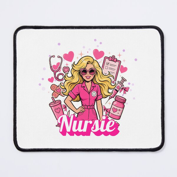 Item preview, Nursie Barbiecore Nurse Pink Doll Nurse Retro Pink Glam Coquette Aesthetic designed and sold by Neurospicy Trolls.