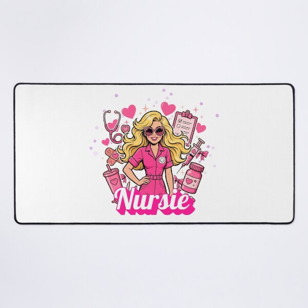 Item preview, Nursie Barbiecore Nurse Pink Doll Nurse Retro Pink Glam Coquette Aesthetic designed and sold by Neurospicy Trolls.