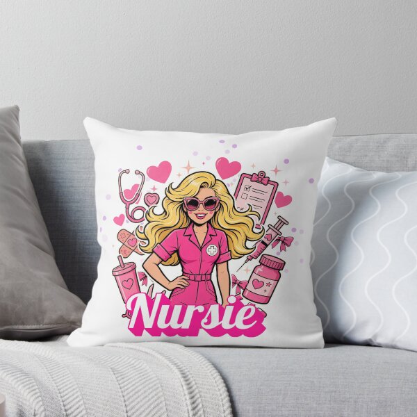 Item preview, Nursie Barbiecore Nurse Pink Doll Nurse Retro Pink Glam Coquette Aesthetic designed and sold by Neurospicy Trolls.