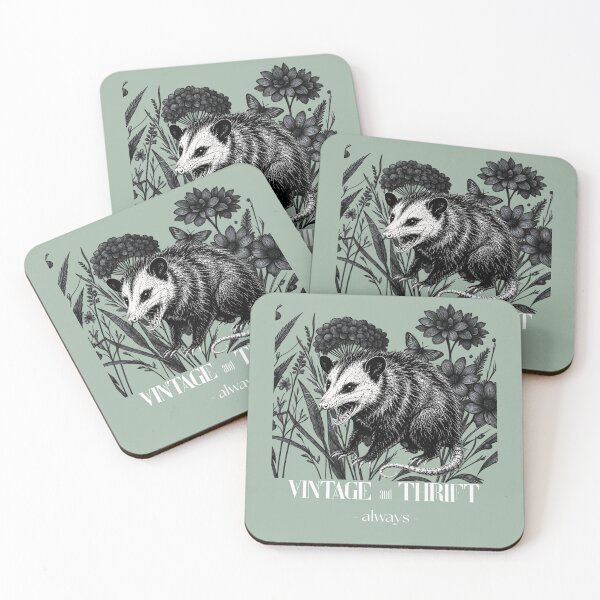 Item preview, Vintage and Thrift Always Opossum WildflowersDesign designed and sold by Oddlycuteart .