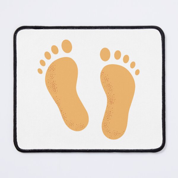 Item preview, Sandy Beach Barefoot Human Footprints Illustration designed and sold by BetweenForms.
