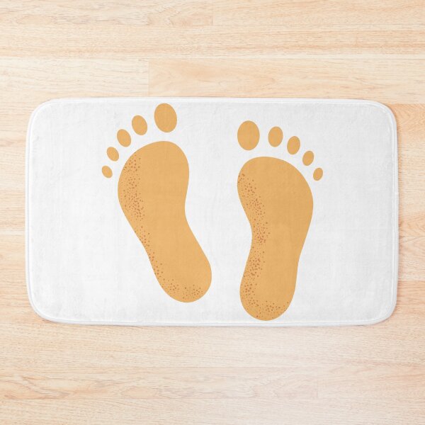 Item preview, Sandy Beach Barefoot Human Footprints Illustration designed and sold by BetweenForms.