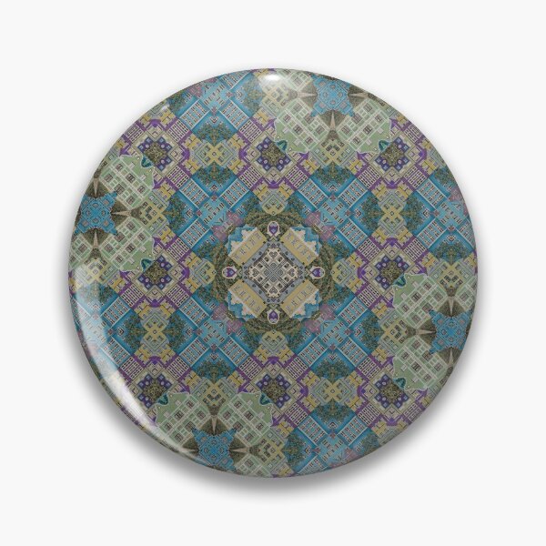 Item preview, Pythagorean Tiling Blue Green Gold designed and sold by Ldandois Design.