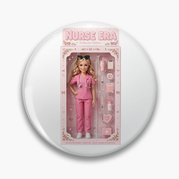 Item preview, Nurse Era Collector Edition Doll Barbiecore Pink Scrubs Nurse Gift designed and sold by Neurospicy Trolls.