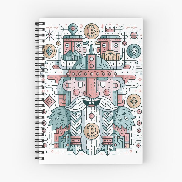 Item preview, Crypto Viking Totem — Bitcoin and Ethereum Guardians designed and sold by Romgora.