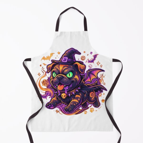 Item preview, Halloween witch costume design with a creepy and devilish pug puppy designed and sold by VibranPalette.