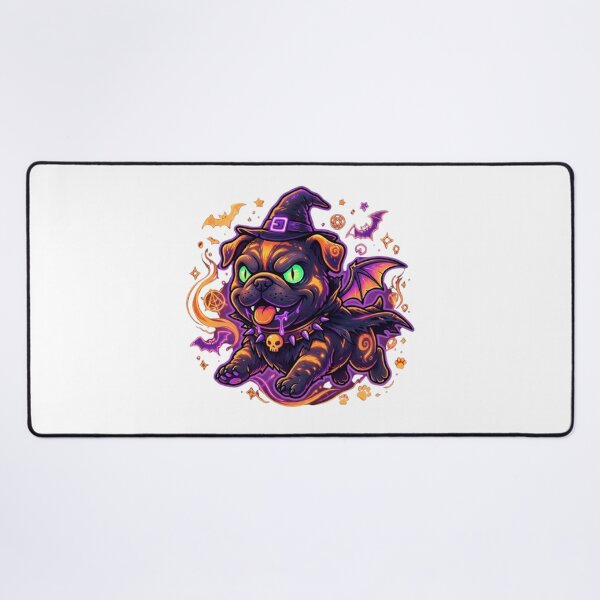 Item preview, Halloween witch costume design with a creepy and devilish pug puppy designed and sold by VibranPalette.