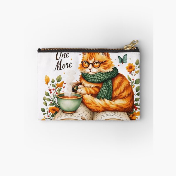 Item preview, Just One More Chapter | Cozy Book Cat Watercolor | Cottagecore Reading Lover designed and sold by Crimsonstudio82.